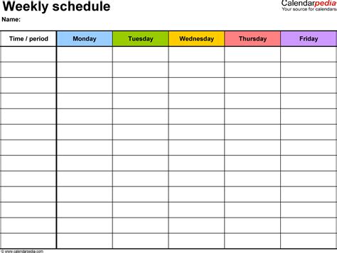 Free Printable Work Schedule Maker - Free Printable