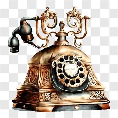 Download Vintage Telephone with Classic Design PNG Online - Creative ...