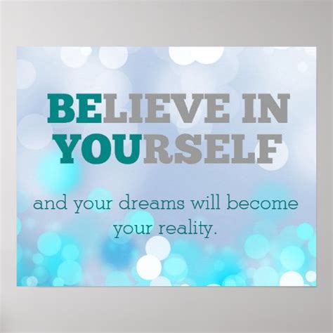 Believe in Yourself Poster | Zazzle