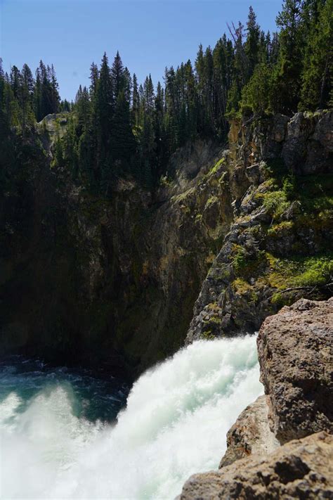 Upper Falls - Powerful Waterfall on the Yellowstone River