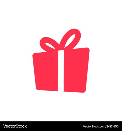 Gift icon solid logo download Royalty Free Vector Image