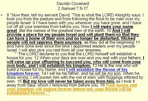 Davidic Covenant | Davidic covenant, The covenant, Lord almighty