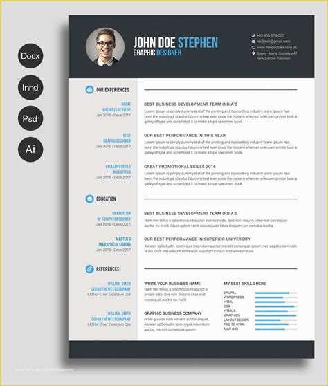 Free Curriculum Vitae Template Word Of Free Microsoft Word Resume ...