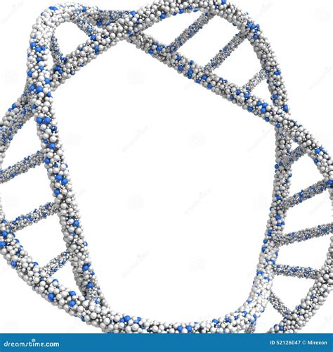 The Structure of DNA Coiled into a Spiral Around Stock Illustration ...