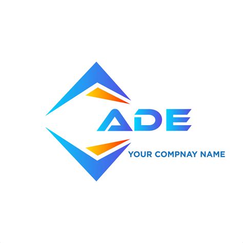 ADE abstract technology logo design on white background. ADE creative ...