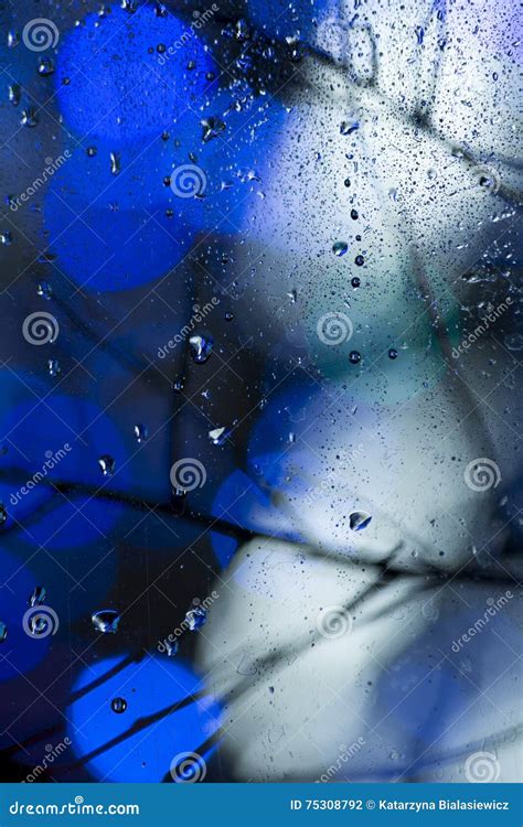 Rainy night lights stock photo. Image of outdoor, phenomenon - 75308792