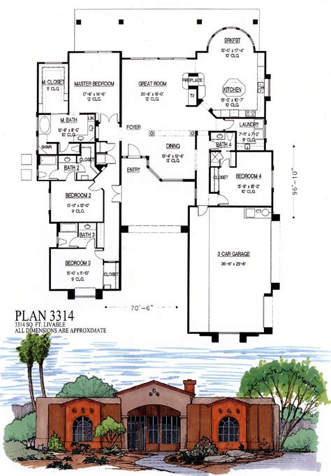 3000 Sq Ft Ranch House Plans: Explore The Open Floor Plan Concept For ...