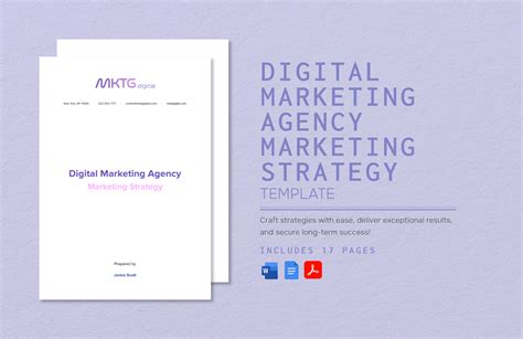 Digital Marketing Agency Marketing Strategy Template in Word, PDF ...