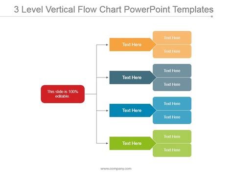 3 Level Vertical Flow Chart Powerpoint Templates | PowerPoint Slide ...