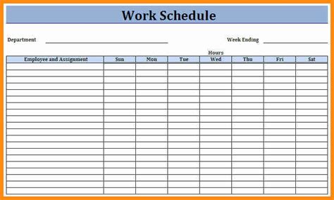 Printable Monthly Employee Schedule Template - Printable Templates