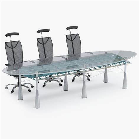 Modern U Shape Conference Table 3D Model $29 - .ma .lxo .obj .c4d ...