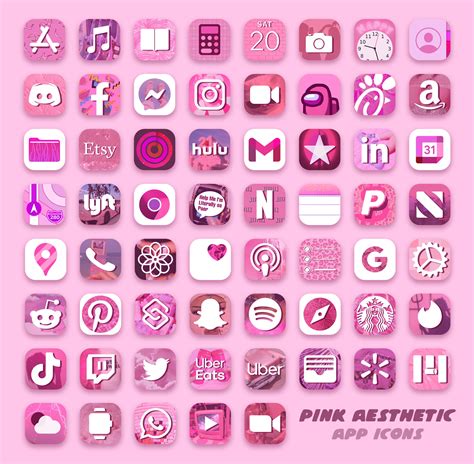 Pink Aesthetic App Icons - Aesthetic Pink Icons for iOS 14 FREE 💞