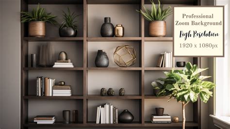 Modern Shelving Office Zoom Background Virtual Background for Zoom ...