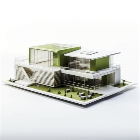 Premium Photo | 3d printed modern house architectural model