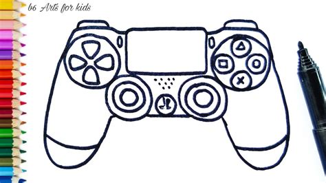 Ps4 Gaming Controller Drawing