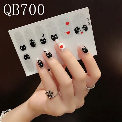 16 pcs/lot Cartoon Nail Sticker Waterproof Nail Art Water Decals Nail ...