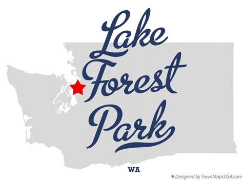 Map of Lake Forest Park, WA, Washington