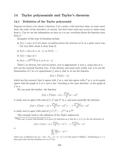 Taylor polynomial - Can we use the information we have at a to say ...