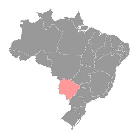 Mato Grosso do Sul Map, state of Brazil. Vector Illustration. 21118215 ...