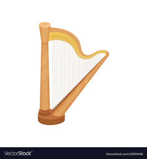 Harp string musical instrument Royalty Free Vector Image