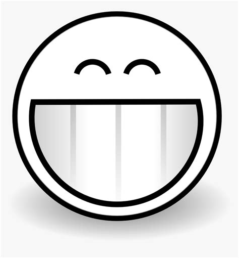 Black And White Happy Face Clip Art, HD Png Download , Transparent Png ...