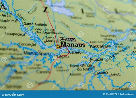 Manaus On Map Royalty-Free Stock Image | CartoonDealer.com #114078274