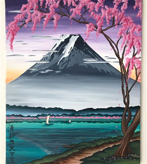 Mt Fuji Artwork . Japanese Art - Etsy | Japan painting, Japan art ...