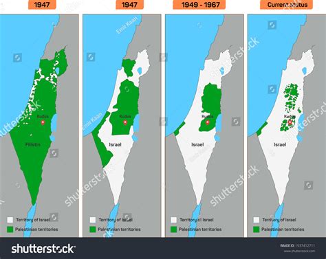 Current State Palestine Israel Stock Vector (Royalty Free) 1537412711 ...