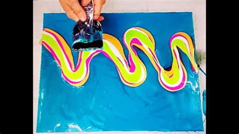 (387) EASIEST ACRYLIC POURING SWIPE TECHNIQUE EVER! | Acrylic pouring ...