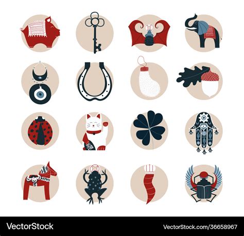 Good luck symbols Royalty Free Vector Image - VectorStock