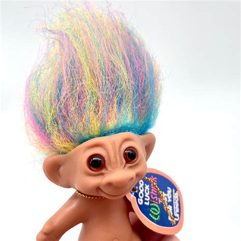 Vintage Wishnik Good Luck Troll Rainbow Hair – Love From Random