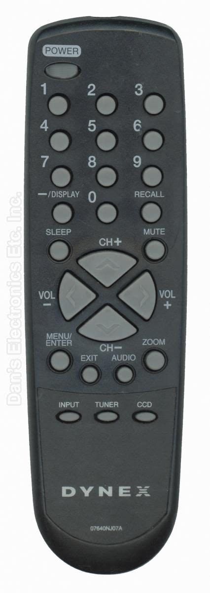 Buy Dynex 07640NJ07A -07640NJ070 TV TV Remote Control