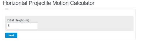 Horizontal Projectile Motion Calculator - Calculator Academy