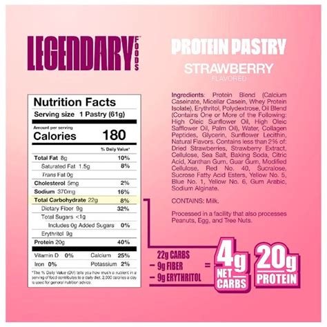 Legendary Foods - Strawberry - Tasty Pastry - Single – ProteinWise