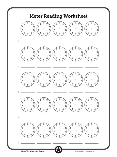 Sample-Meter-Reading-Worksheet | PDF