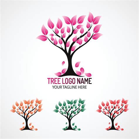 Tree logo design free vector file 22181790 Vector Art at Vecteezy