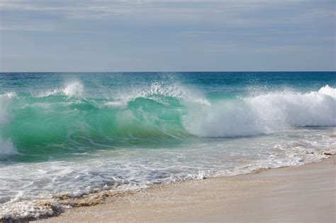 Teal sea waves, sea, landscape, nature HD wallpaper | Wallpaper Flare