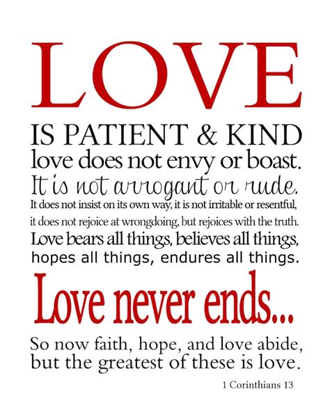 Love Is Patient And Kind 1 Corinthians 13 Print Digital Download Etsy