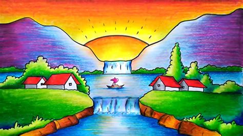 Beautiful Easy Scenery Drawing For Kids : Easy drawing for kids, mumbai ...