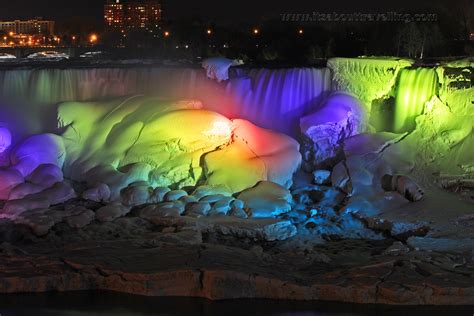 Niagara Falls: A Winter Night Illuminated With Colour