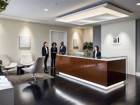 Modern Office Reception Design | Premium AI-generated image