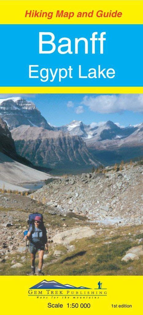 Banff, Egypt Lake Hiking Map and Guide by Gem Trek | Hiking map, Banff ...