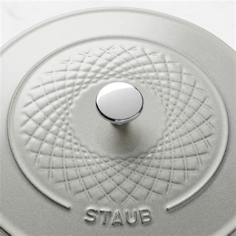 Staub Enameled Cast Iron Embossed Twist Dutch Oven, 4 1/4-Qt ...