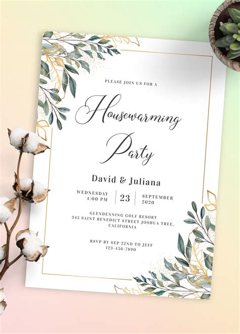 Housewarming invitations – Artofit