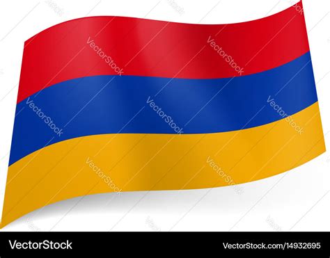 National flag of armenia red blue and yellow Vector Image