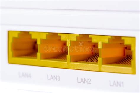 LAN Ethernet Port on Router Stock Image - Image of cable, interface ...