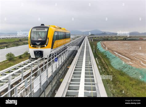 Incheon, South Korea - May 24, 2016: Maglev magnetic levitation train ...