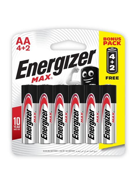 Energizer Max: AA - 6 Pack 4+2 Free - Energizer SA