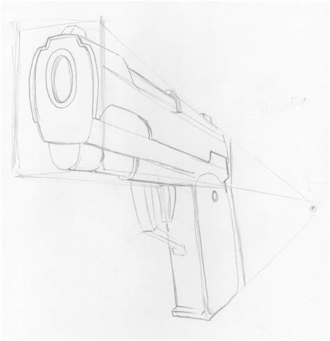 How To Draw A Gun Step By Step Easy