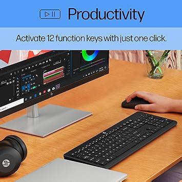 HP 230 Wireless Keyboard - Wireless Connection - Low-Profile, Quiet ...